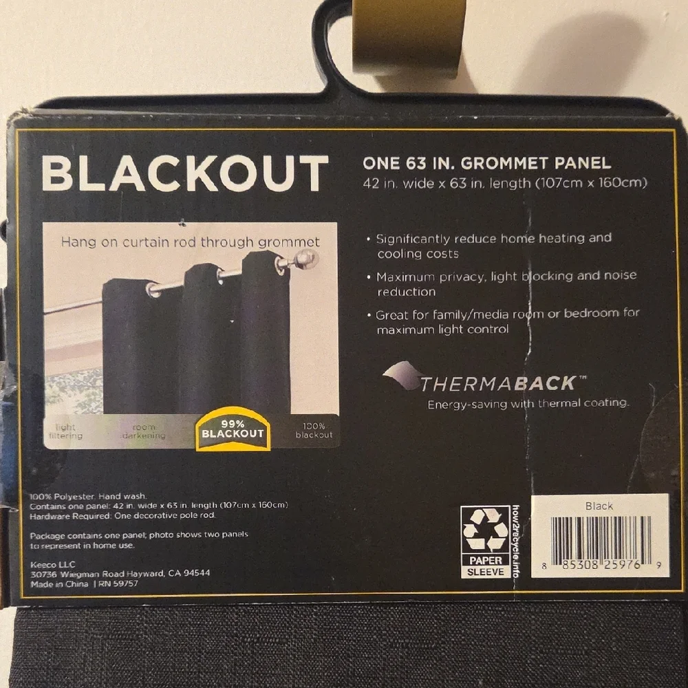 Eclipse Blackout Curtain with Grommet